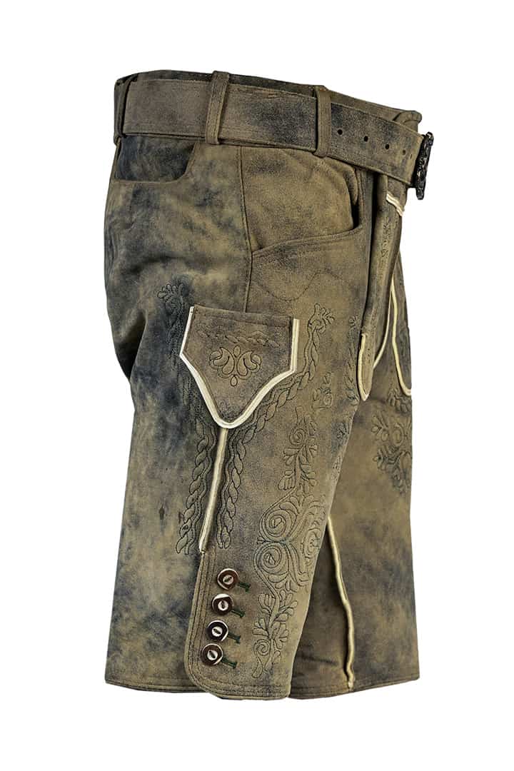 Lederhosen Men Vintage Gray