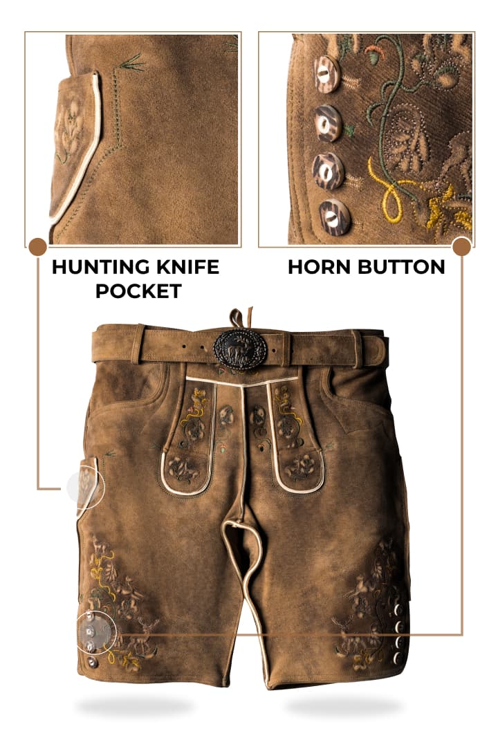 Vintage Attire German Mens Fashion Lederhosen
