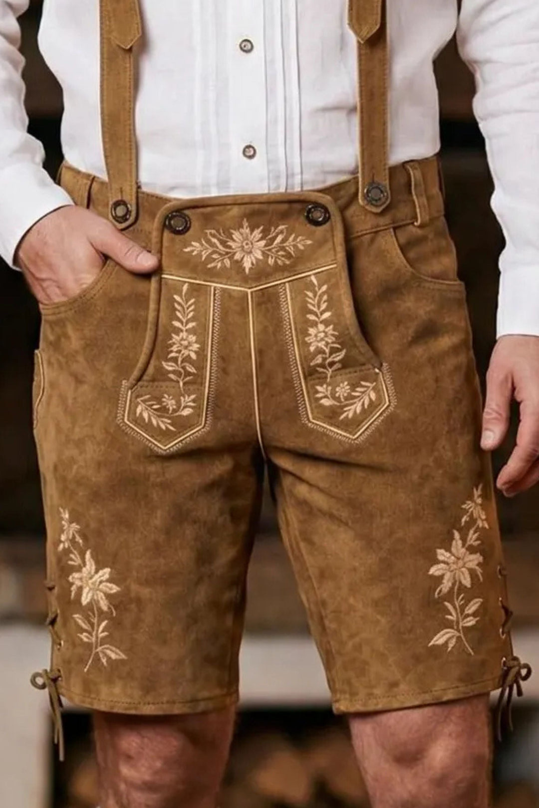 Franklin Pierce lederhosen in Light Brown