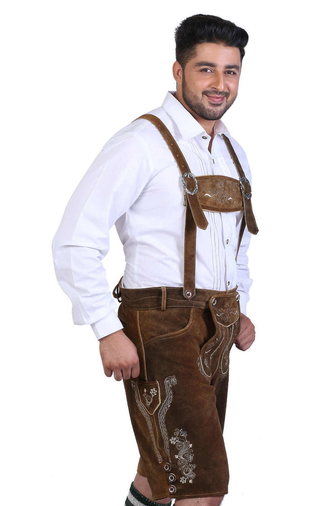 Short Plattler Lederhosen Staggering Brown