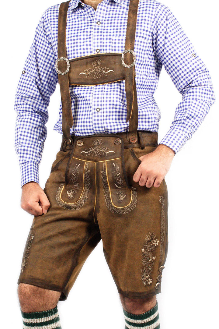 Trachten Short Lederhosen Dark Brown