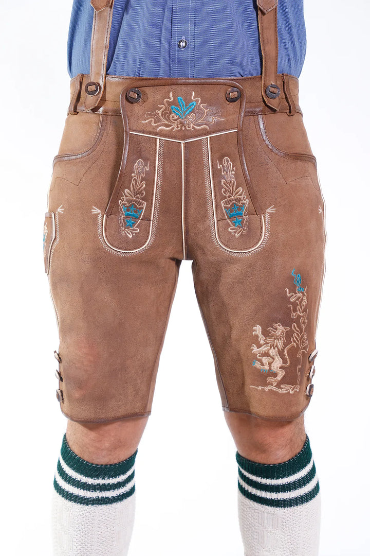 Trachten Men’s Lederhosen Coal Brown