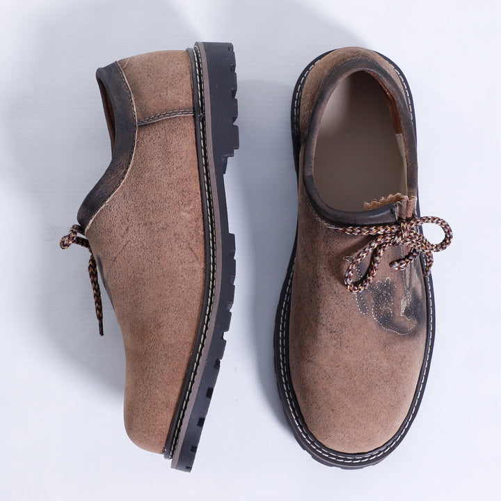 Rustic Brown Trachten Shoes for Men with Traditional Charm