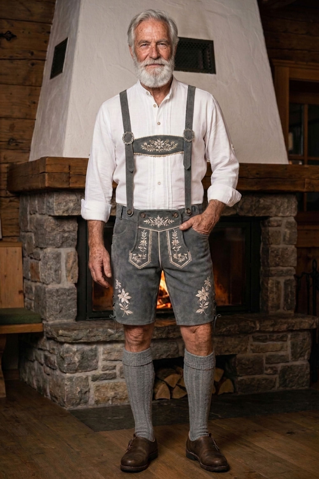 Stephansdom Lederhosen In Grey